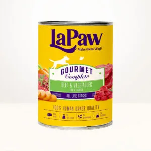 Hình ảnh pate chó mọi lứa tuổi laPaw vị bò và rau củ 375gram