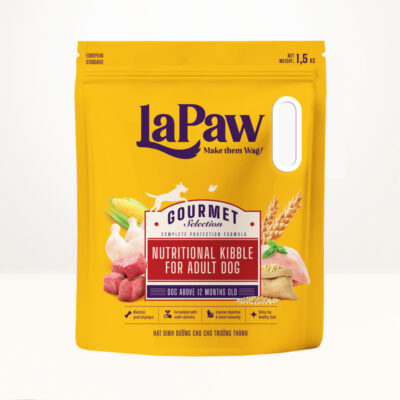 Hạt LaPaw Gourmet chuẩn Âu cung cấp dinh dưỡng cần thiết cho chó trưởng thành 
