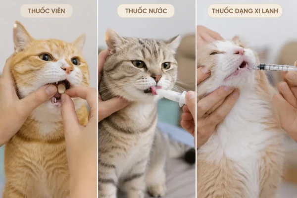 Cách cho mèo uống thuốc dạng viên và thuốc nước
