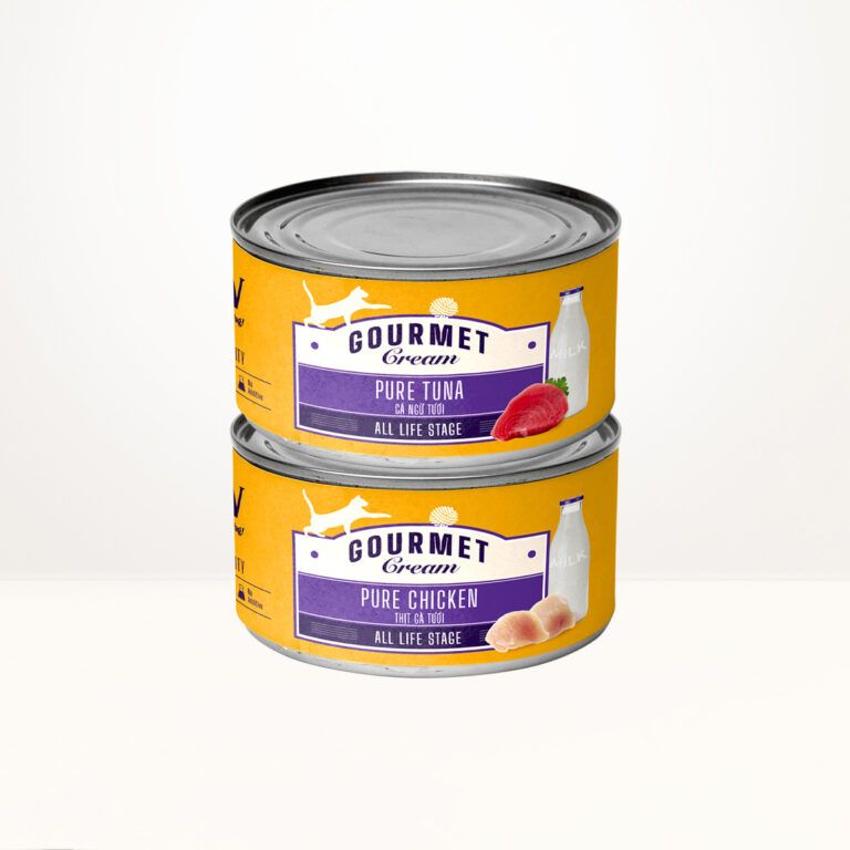 Pate LaPaw Gourmet dạng kem mềm mịn, phù hợp cho mèo con trong giai đoạn tập ăn sau cai sữa.