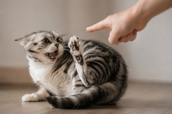 Thường xuyên la mắng, đánh đập mèo