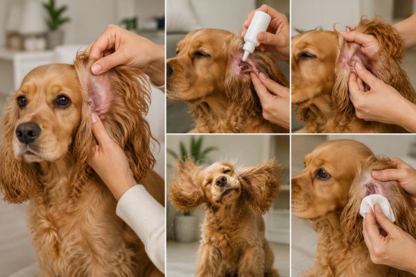 Cách vệ sinh tai cho chó tai dài đúng cách, hạn chế viêm nhiễm