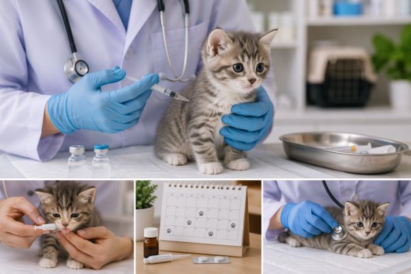 Chủ động phòng bệnh cho mèo con từ tiêm phòng và tẩy giun định kỳ