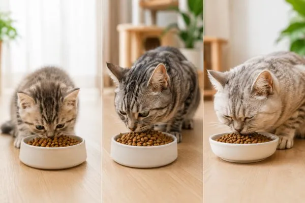 Hạt cho mèo theo từng độ tuổi