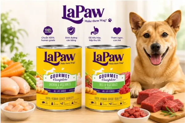 Bổ sung dinh dưỡng hằng ngày cùng Pate LaPaw Gourmet