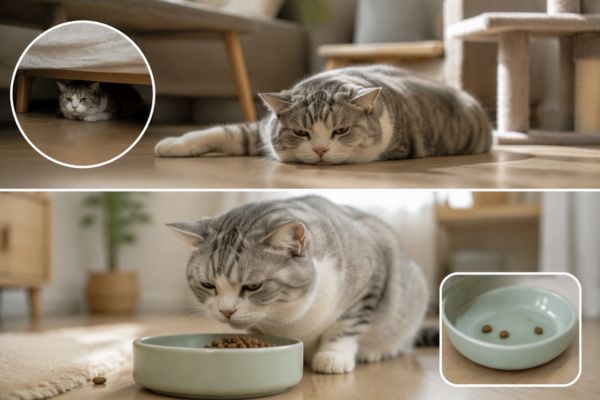 Mèo bỏ ăn kèm mệt mỏi và mất cảm giác thèm ăn