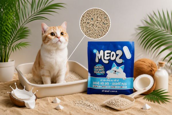 Điểm khác biệt giúp cát mèo sữa dừa được nhiều Sen chú ý