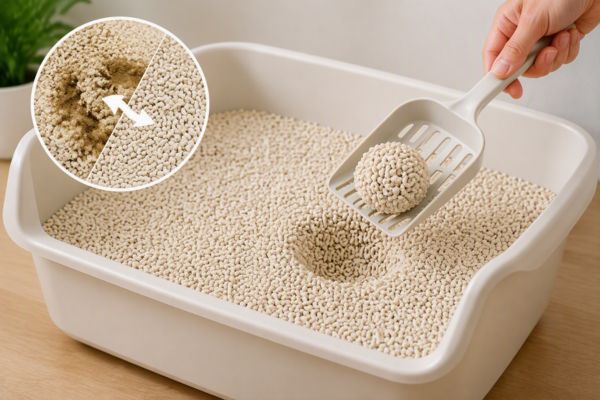 Giữ lại lượng cát còn sạch để hạn chế phải thay khay thường xuyên