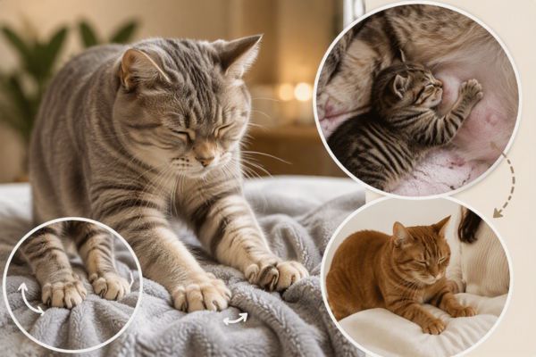 Mèo nhào bột là phản xạ bản năng từ khi còn bú mẹ