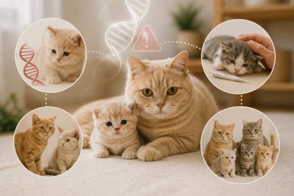 Phối cận huyết có thể làm tăng nguy cơ các vấn đề di truyền và sức khỏe ở mèo