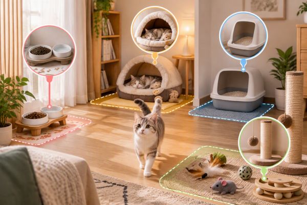 Sắp xếp không gian sinh hoạt lý tưởng cho mèo mới về nhà